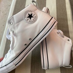 Converse All Star Leather High Top Men’s Sz US 12 White & Black Cushioned